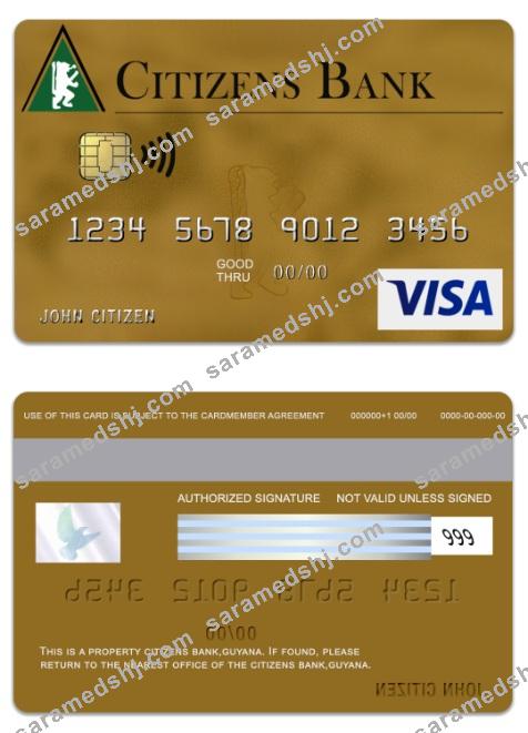 Guyana Citizens Bank visa gold card